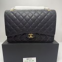 [CHANEL] 샤넬 클래식 맥시 핸드백 캐비어 실사