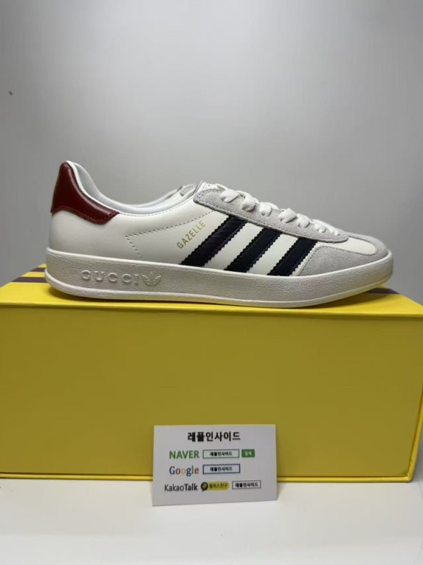 레플리카 명품 [GUCCI] 구찌 x 아디다스 스웨이드 가젤 스니커즈 남녀공용 실사 디테일! - 뒷면 실사 3