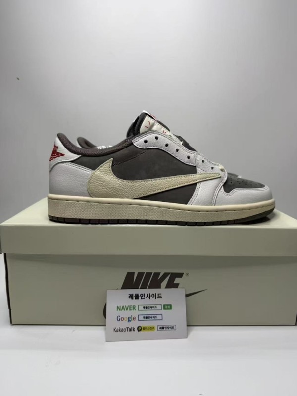 레플리카 명품 [AIR JORDAN] 트래비스 스캇 x 에어조던1 로우 리버스 모카 DM7866-162 남녀공용 (OG공장) 실사 디테일! - 뒷면 실사 3