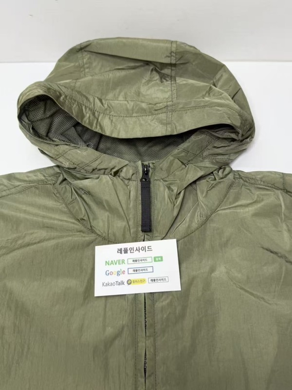 레플리카 명품 [STONE ISLAND] 스톤아일랜드 메탈 나일론 바람막이 후드 자켓 02 3컬러 블랙/그레이/그린 남성용 실사 디테일! - 옆면 실사 2