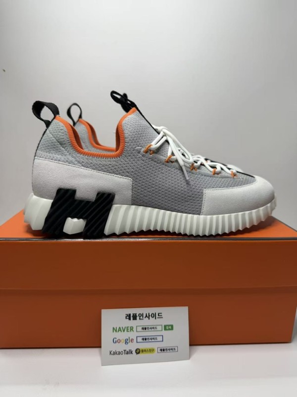 레플리카 명품 [HERMES] 에르메스 리프트 슬립온 스니커즈 남성용 실사 디테일! - 뒷면 실사 3