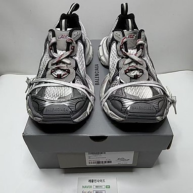 [BALENCIAGA] 발렌시아가 3XL 그레이 화이트 레드 남녀공용 (X공장) 디테일 실사! 실사