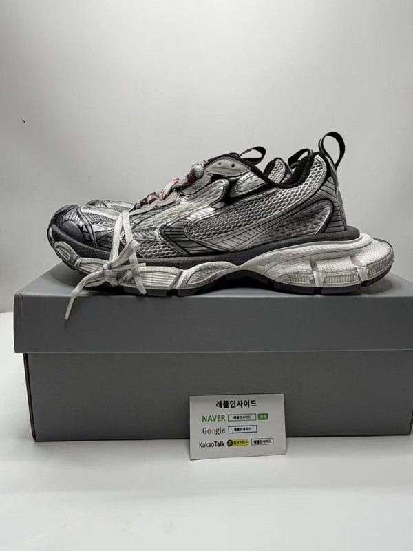 레플리카 명품 [BALENCIAGA] 발렌시아가 3XL 그레이 화이트 레드 남녀공용 (X공장) 디테일 실사! - 옆면 실사 2
