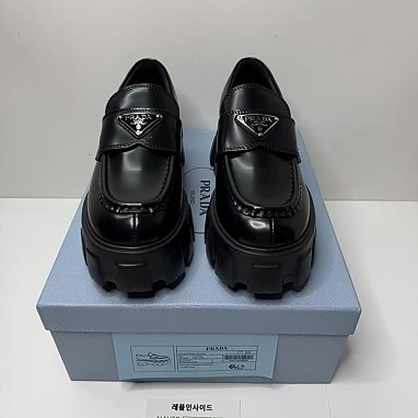 [PRADA] 프라다 브러시드 모놀리스 로퍼 남녀공용 실사 디테일! 실사