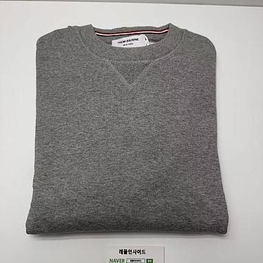 [Thom Browne] 톰브라운 포바 클래식 퓨어 코튼 라운드넥 맨투맨 실사 디테일! 실사