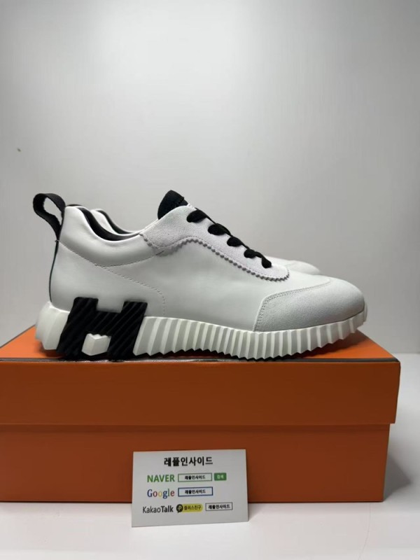 레플리카 명품 [HERMES] 에르메스 바운싱 스니커즈 남성용 실사 디테! - 뒷면 실사 3