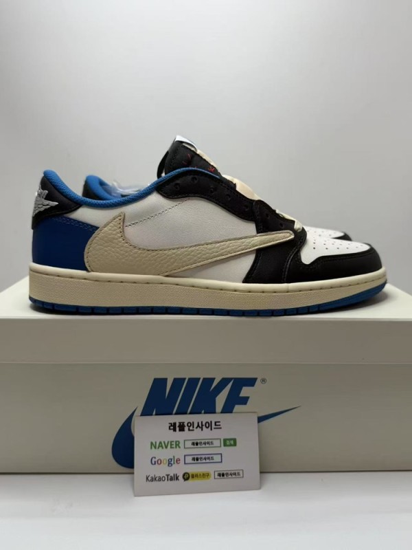 레플리카 명품 [AIR JORDAN] 트래비스 스캇 x 프라그먼트 x 에어조던1 로우 DM7866-140 남녀공용 (OG공장) 실사 디테일! - 디테일 실사 4