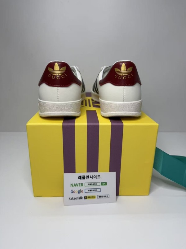 레플리카 명품 [GUCCI] 구찌 x 아디다스 스웨이드 가젤 스니커즈 남녀공용 실사 디테일! - 디테일 실사 4
