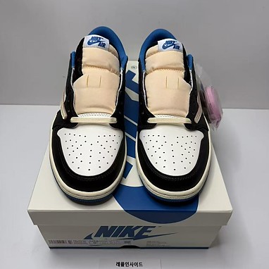 [AIR JORDAN] 트래비스 스캇 x 프라그먼트 x 에어조던1 로우 DM7866-140 남녀공용 (OG공장) 실사 디테일! 실사