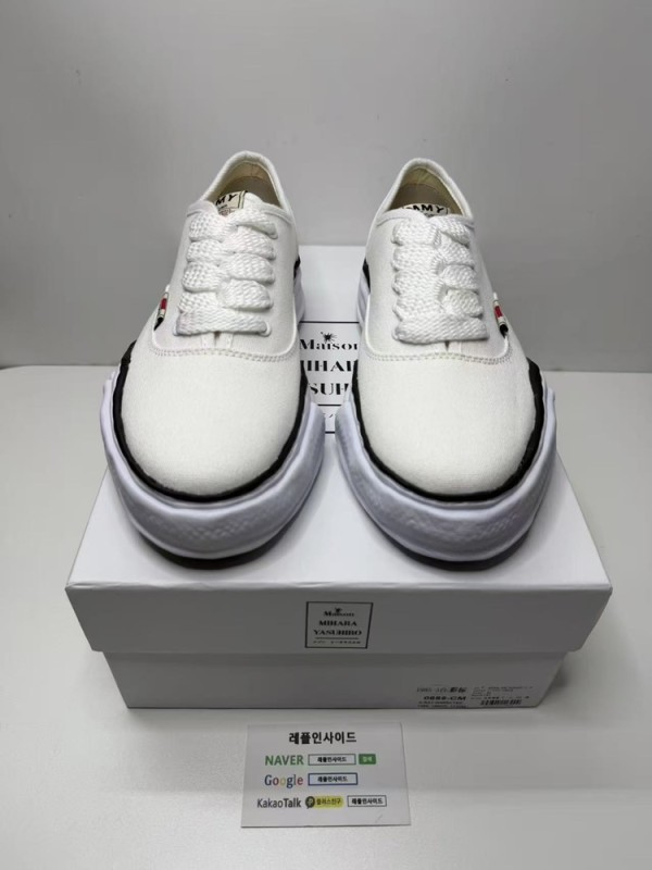 레플리카 명품 [MIHARA YASUHIRO] 미하라 야스히로 컨버스 로우컷 스니커즈 남녀공용 디테일 실사! - 앞면 실사 1