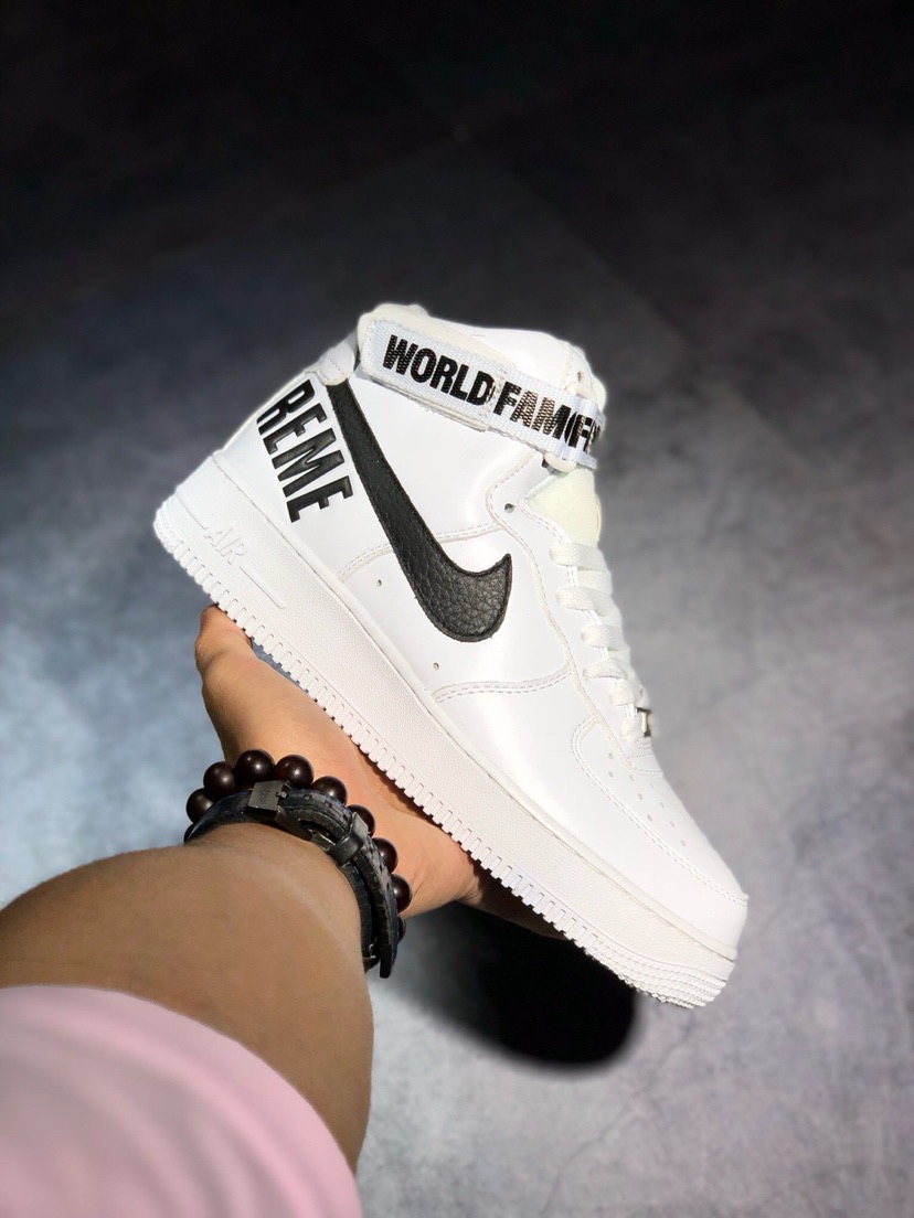 [NIKE] 나이키 X 슈프림 에어포스1 하이 SP 화이트 698696-100 남녀공용