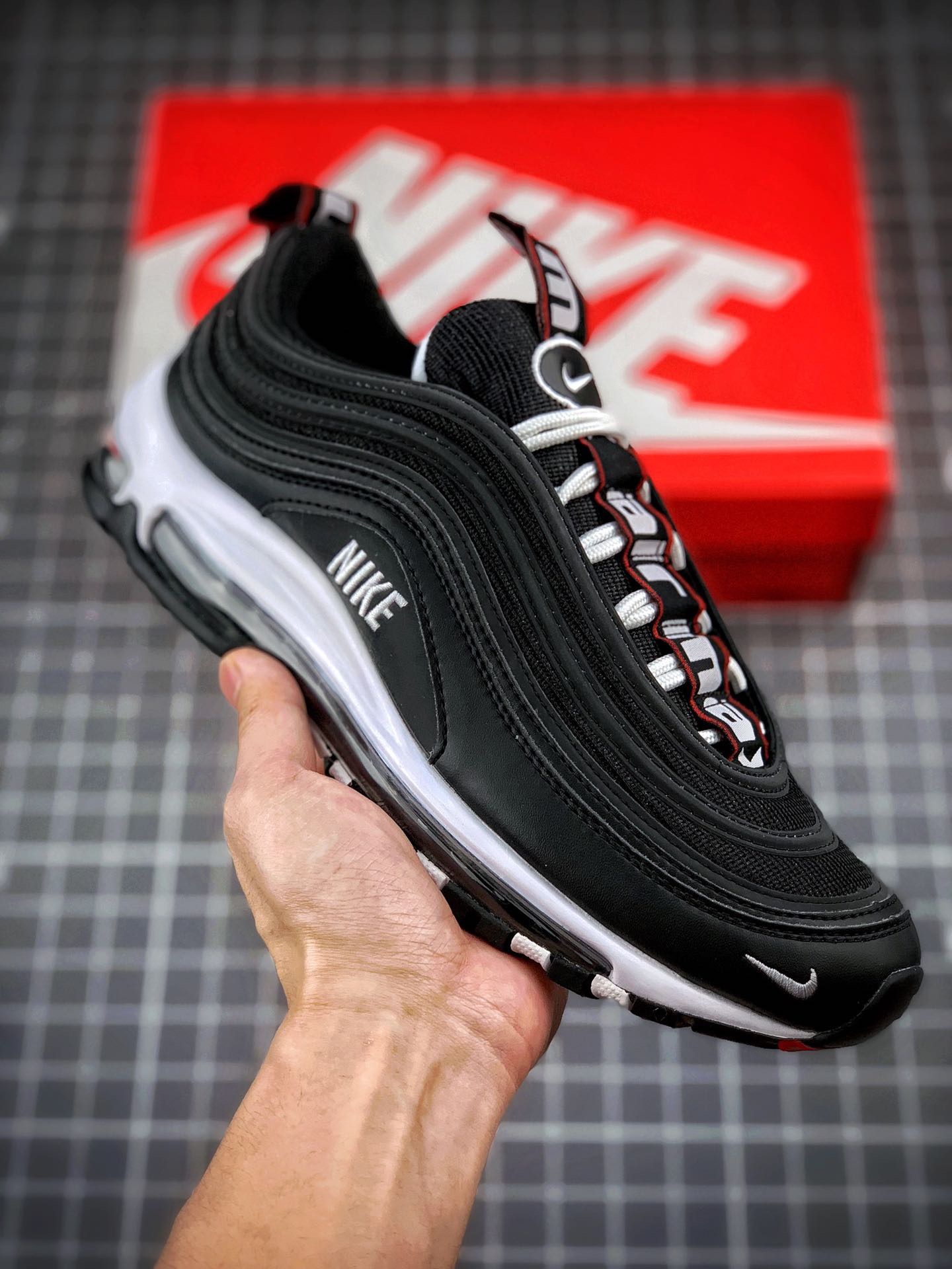 [NIKE] 나이키 에어맥스97 프리미엄 풀탭 검흰 312834-008 남녀공용