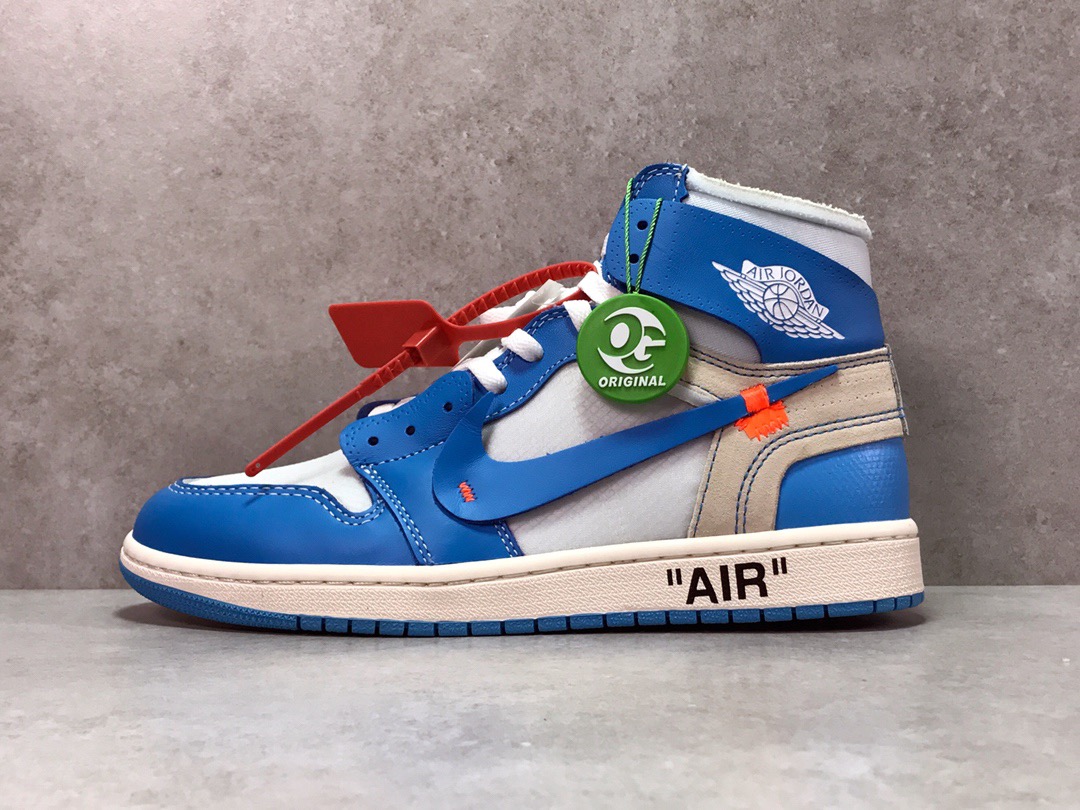 [AIR JORDAN] 오프화이트 X 에어조던1 유니버시티(UNC) 파우더 블루 NRG AQ0818-148 남녀공용 (OG공장)