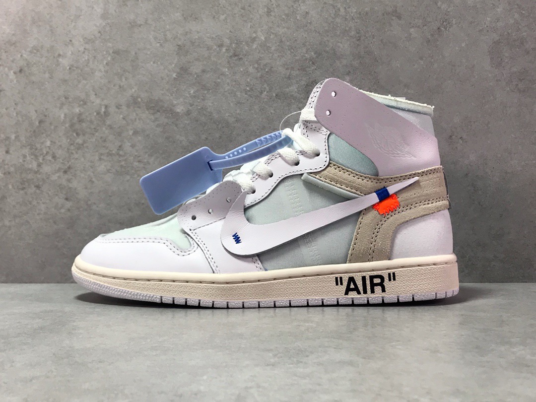 [AIR JORDAN] 오프화이트 X 에어조던1 레트로 하이 OG 화이트 AQ0818-100 남녀공용 (OG공장)