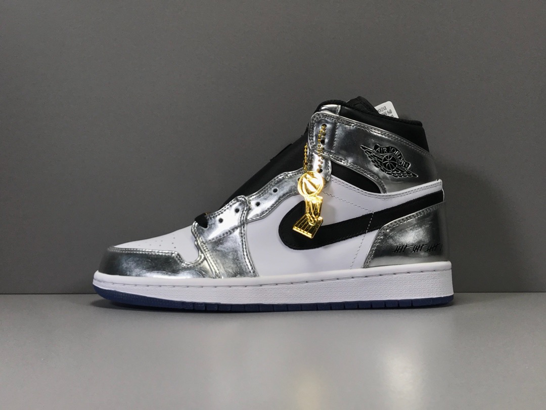 [AIR JORDAN] 에어조던1 패스 더 토치 메탈릭 크롬 블랙앤화이트 AQ7476-016 남성용 (PKgod버전)
