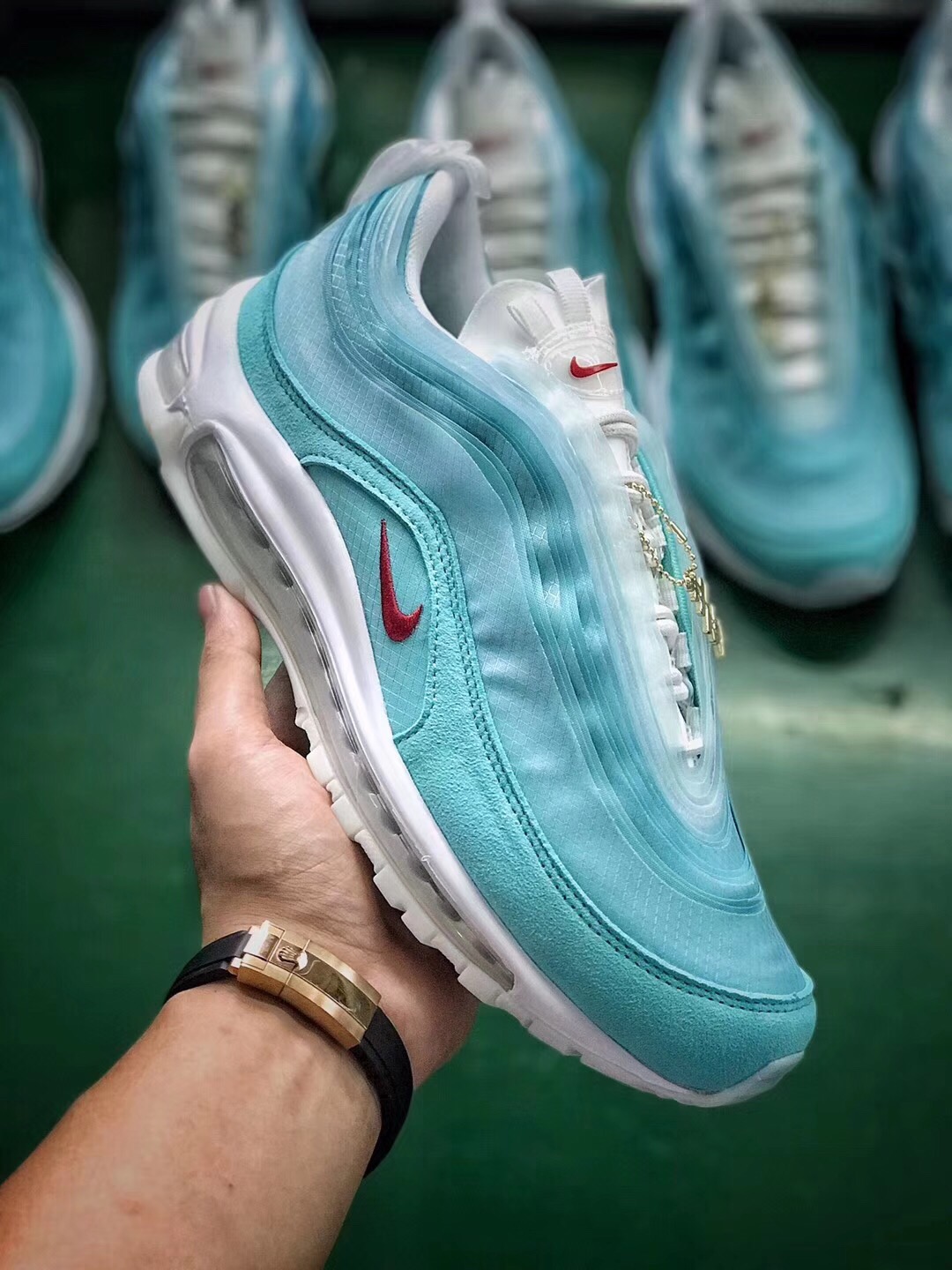 [NIKE] 나이키 에어맥스97 상하이 카레이도스코프 CI1508-400 남녀공용 (H12공장)