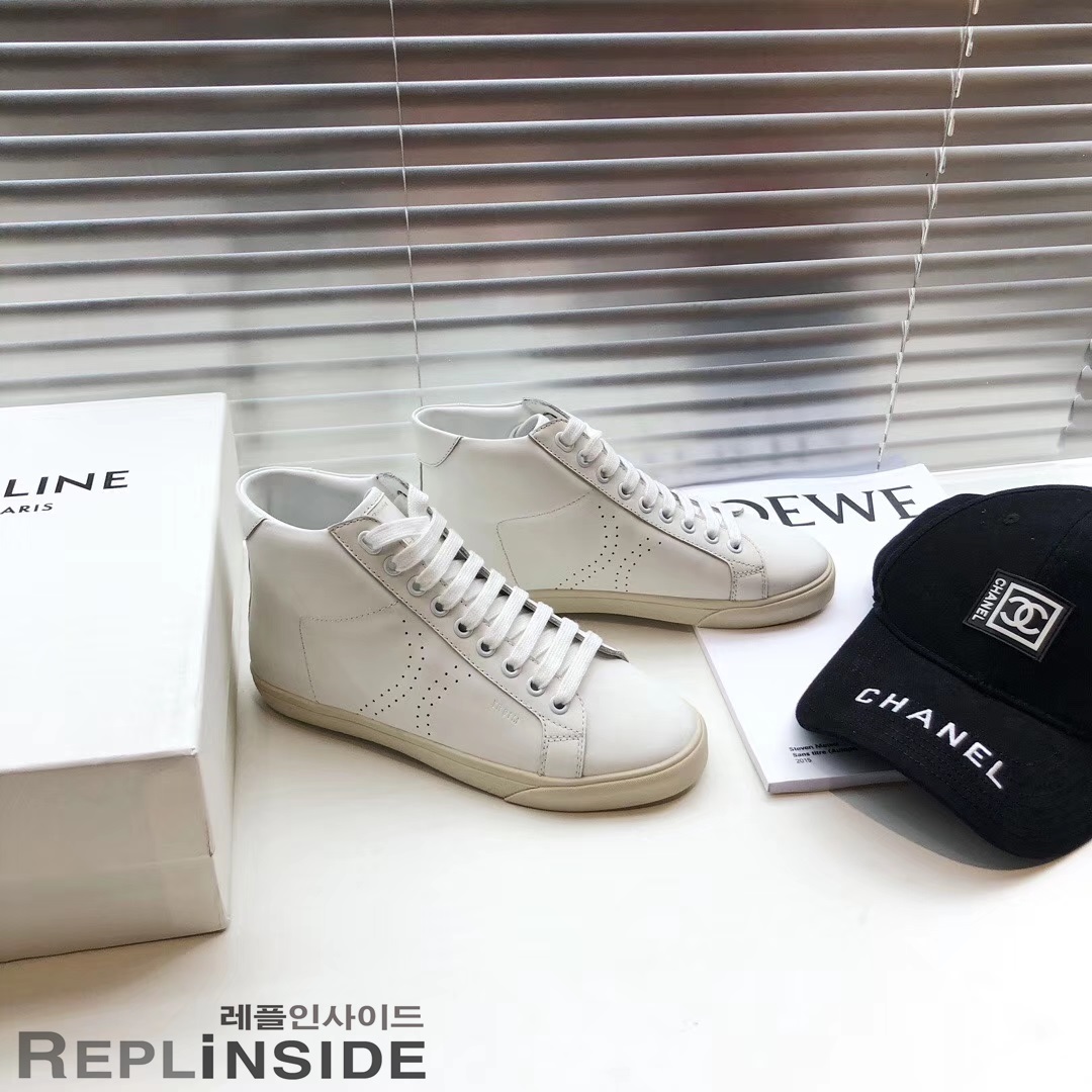 [CELINE] 19SS 셀린느 프라임솔 레이스온 하이 스니커즈 여성용
