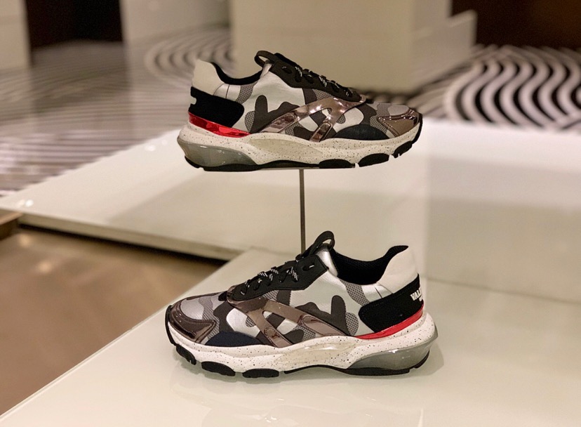 [VALENTINO] 발렌티노 19FW 카모 바운스 실버 멀티 스니커즈 남성용