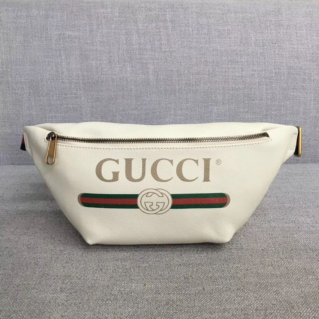 [GUCCI] 19SS 구찌 빈티지 로고 프린트 크로스 백 화이트 남녀공용