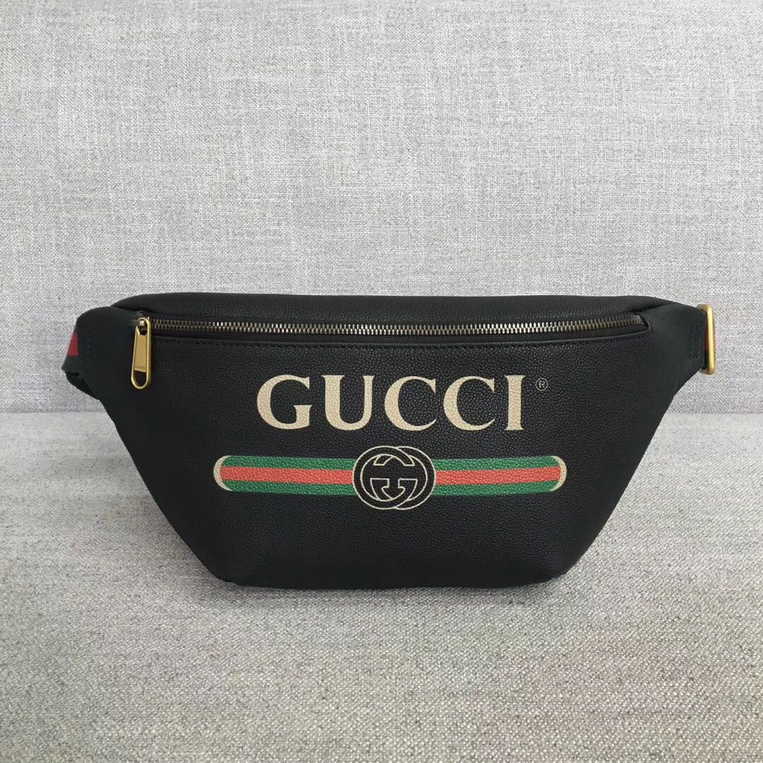 [GUCCI] 19SS 구찌 빈티지 로고 프린트 크로스 백 블랙 남녀공용