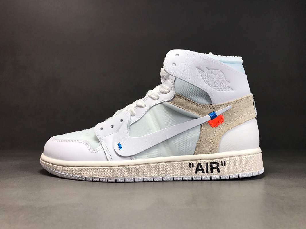 [AIR JORDAN] 오프화이트 X 에어조던1 레트로 하이 OG 화이트 AQ0818-100 남녀공용 (PK공장)