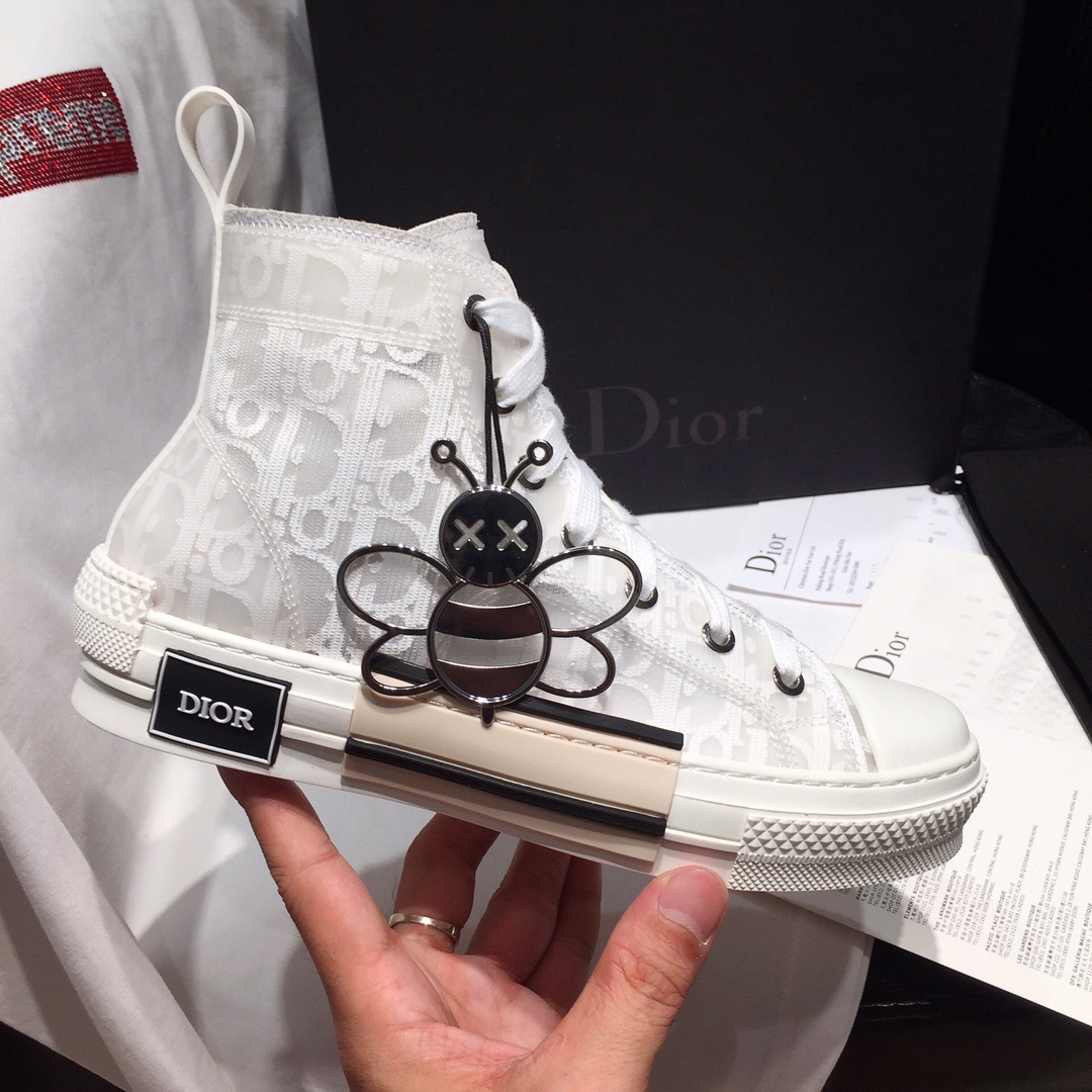 [DIOR] 19SS 디올 오블리크 테크니컬 캔버스 B23 하이탑 화이트 남녀공용