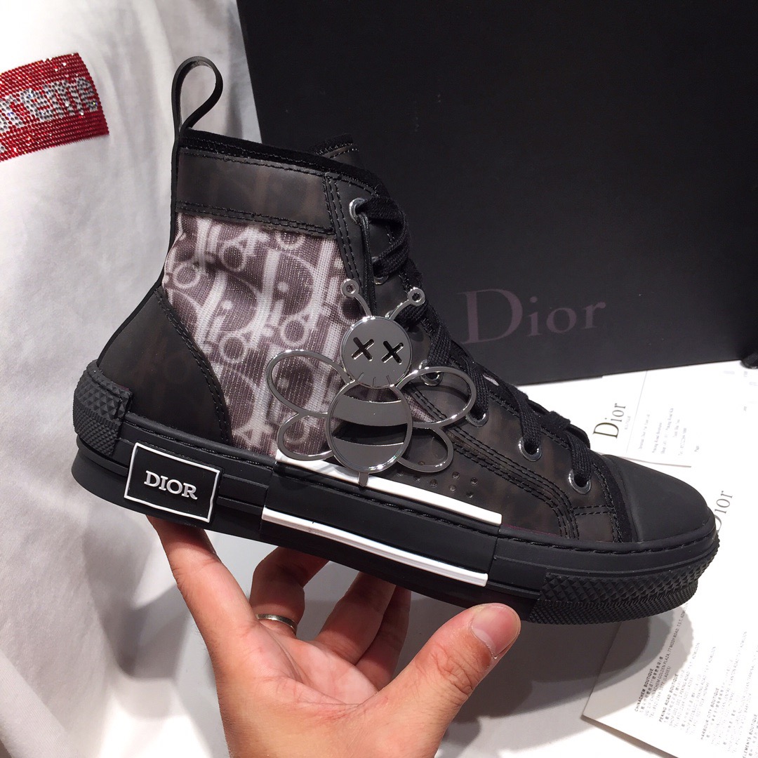 [DIOR] 19SS 디올 오블리크 테크니컬 캔버스 B23 하이탑 블랙 남녀공용