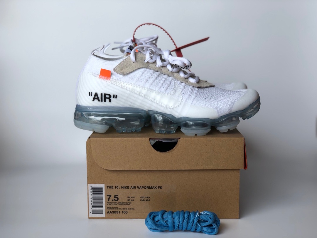 [NIKE] 나이키 X 오프화이트 에어 베이퍼맥스 플라이니트 2018 THE TEN 화이트 AA3831-100 남녀공용 (TOP공장)