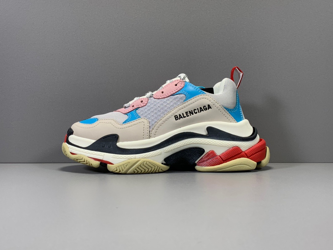 [BALENCIAGA] 19FW 발렌시아가 트리플S 누벅 블랙/화이트/핑크 여성용 (ZH공장)