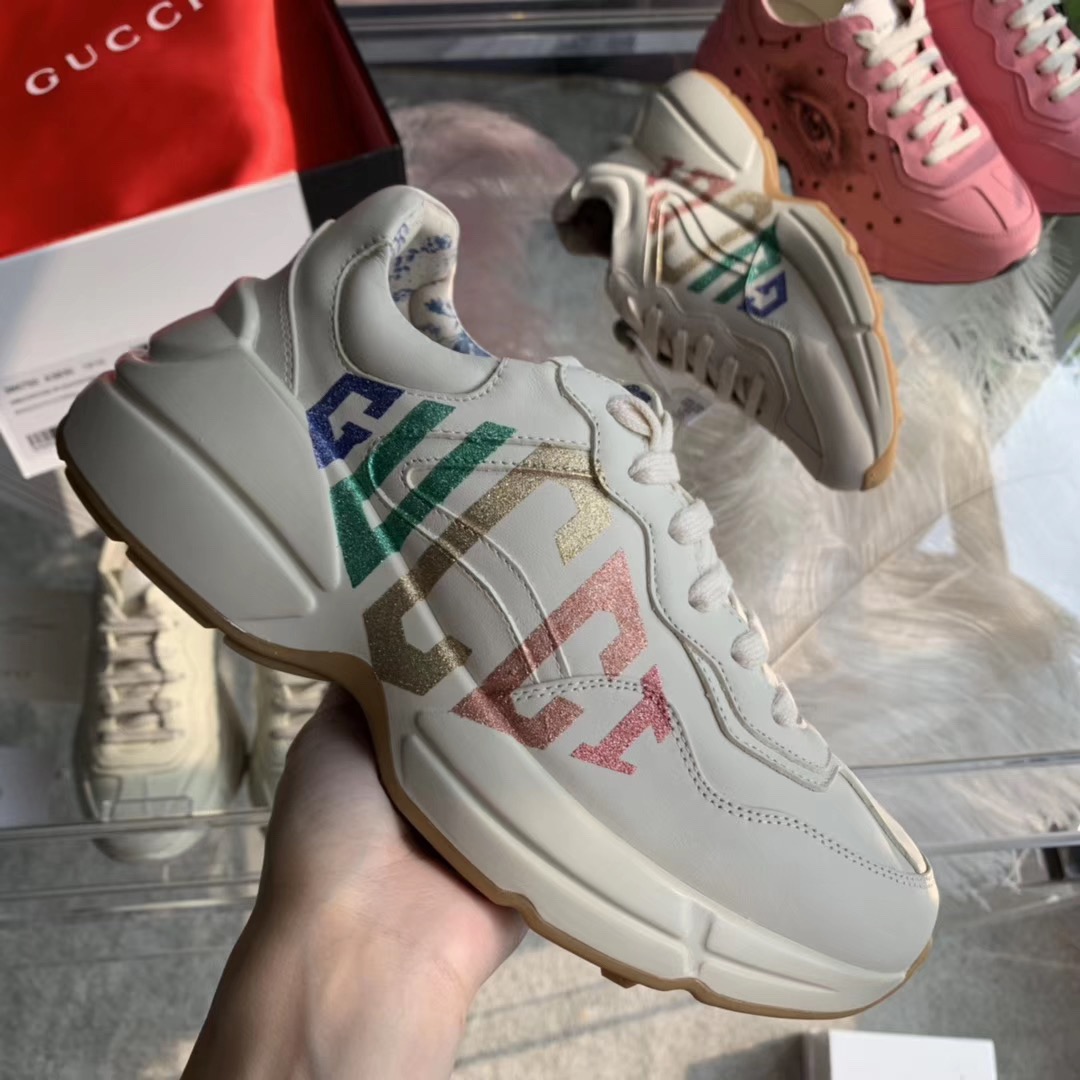 [GUCCI] 19SS 구찌 라이톤 글리터 로고 스니커즈 남녀공용