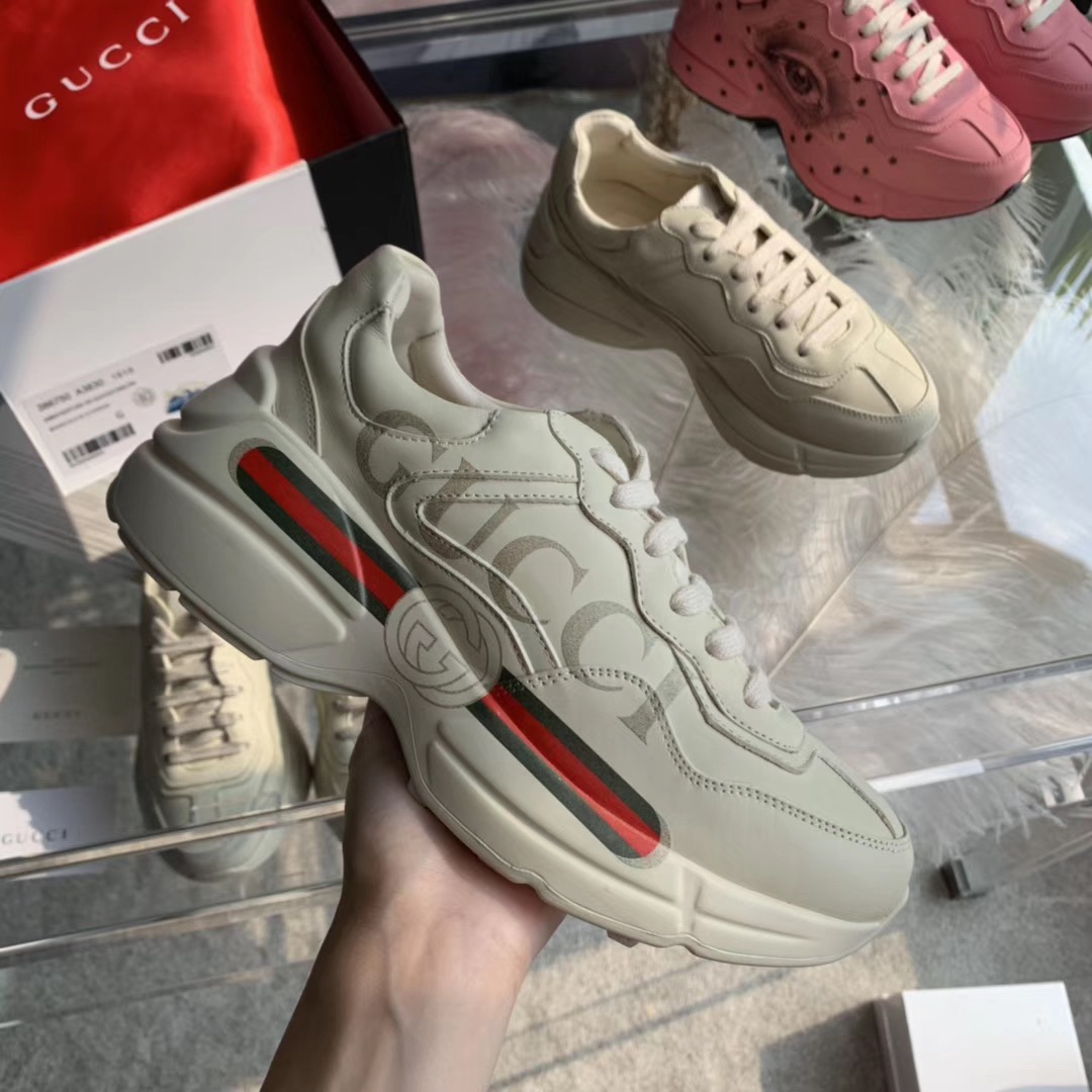 [GUCCI] 19SS 구찌 라이톤 가로로고(띠로고) 스니커즈 남녀공용