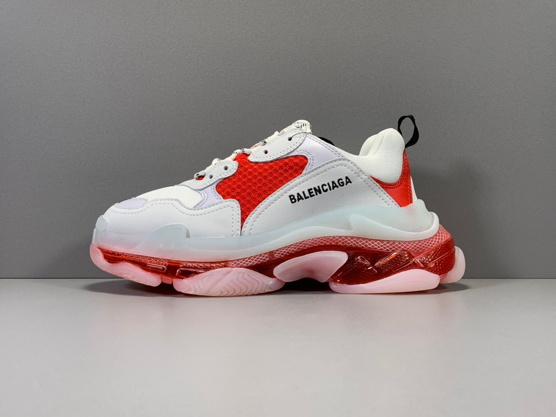 [BALENCIAGA] 19SS 발렌시아가 트리플S 에어솔 화이트 레드 핑크 남녀공용 (ZH공장)