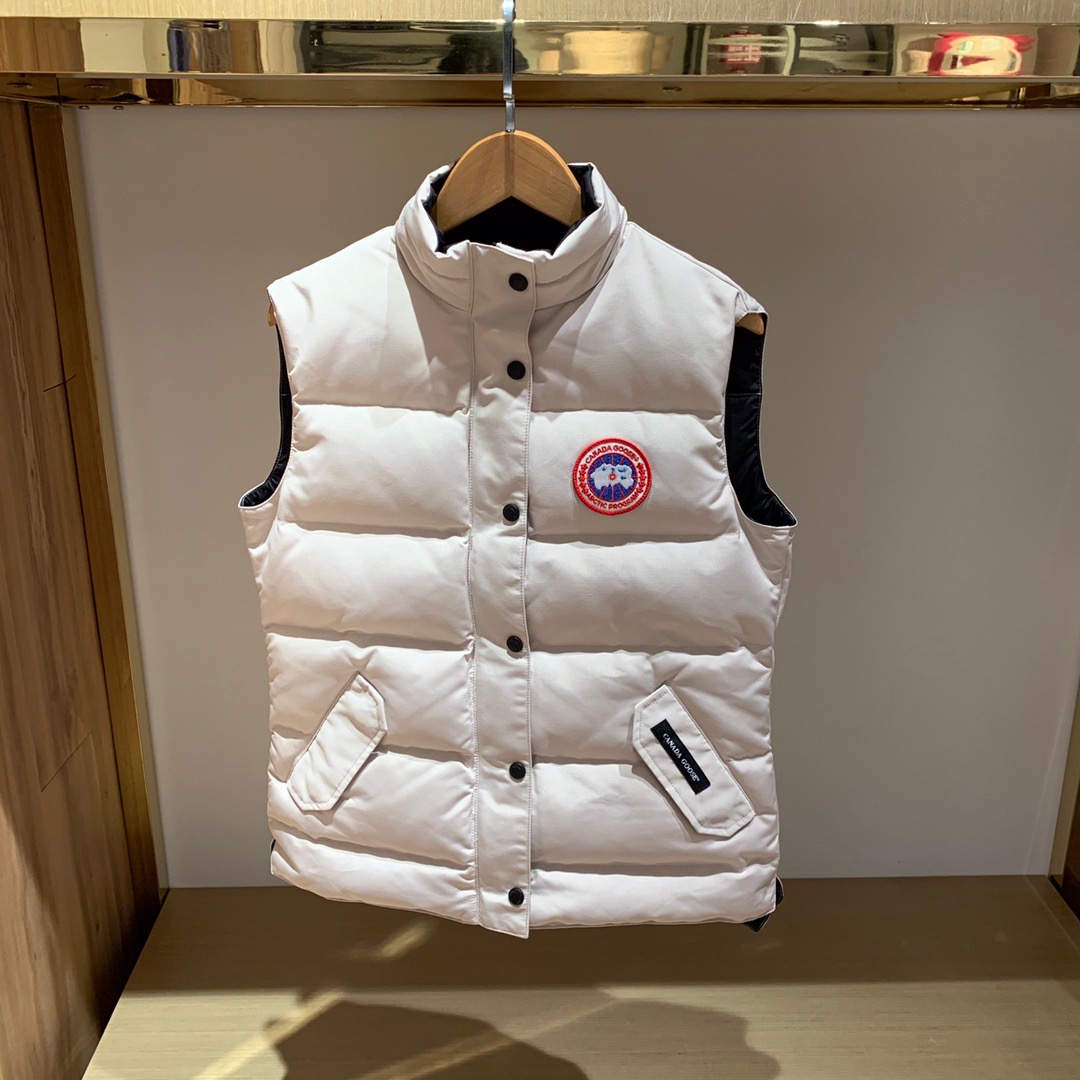 [CANADA GOOSE] 캐나다구스 패딩 조끼 화이트 여성용