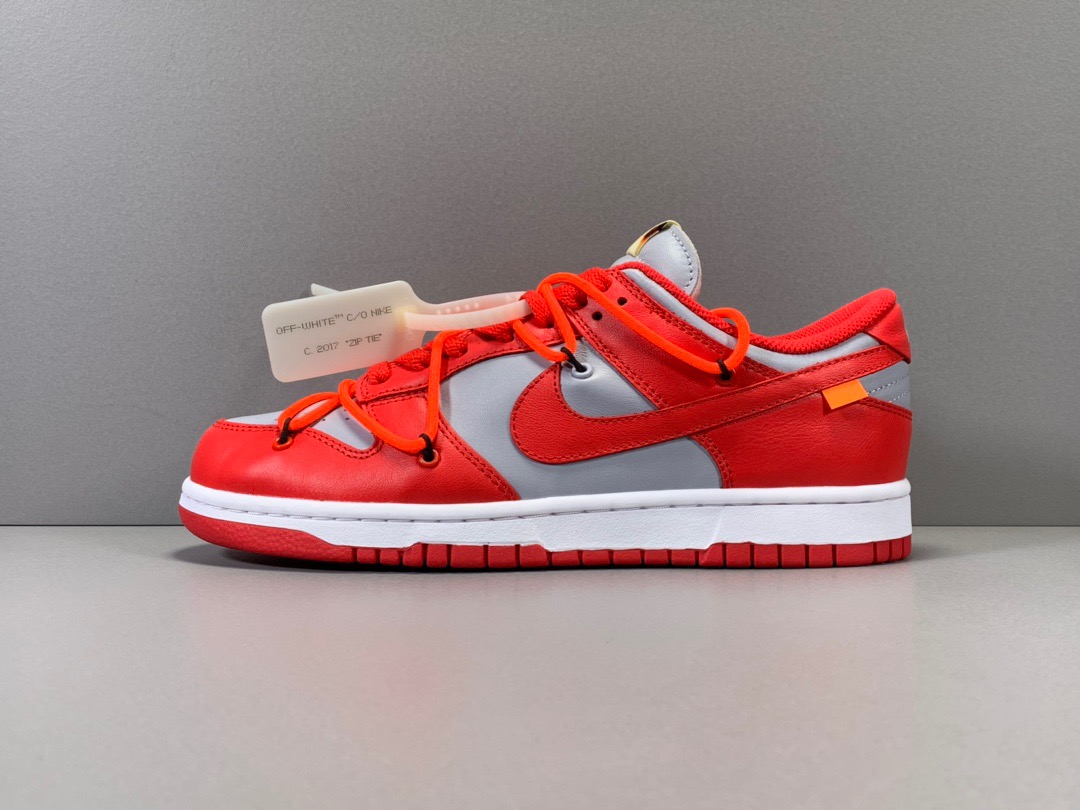 [NIKE] 나이키 X 오프화이트 SB 덩크 로우 유니버시티 레드 CT0856-600 남녀공용