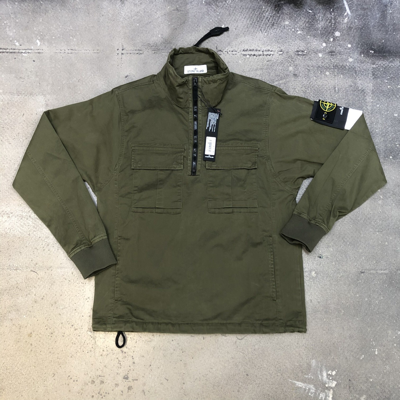 [STONE ISLAND] 스톤 아일랜드 19FW 가먼트다잉 올드이펙트 아노락 카키