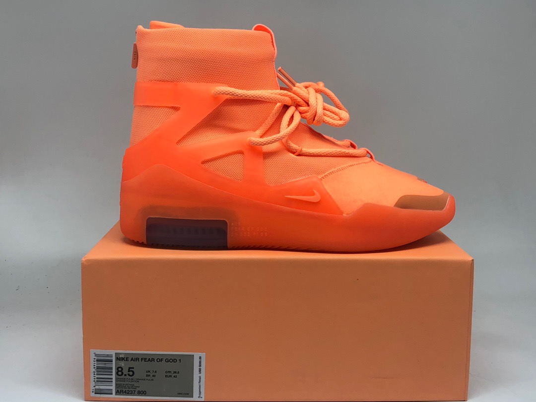 [NIKE] 나이키 X 피어오브갓 에어피어오브갓1 펄스 오렌지 AR4237-800 남성용 (H12공장)