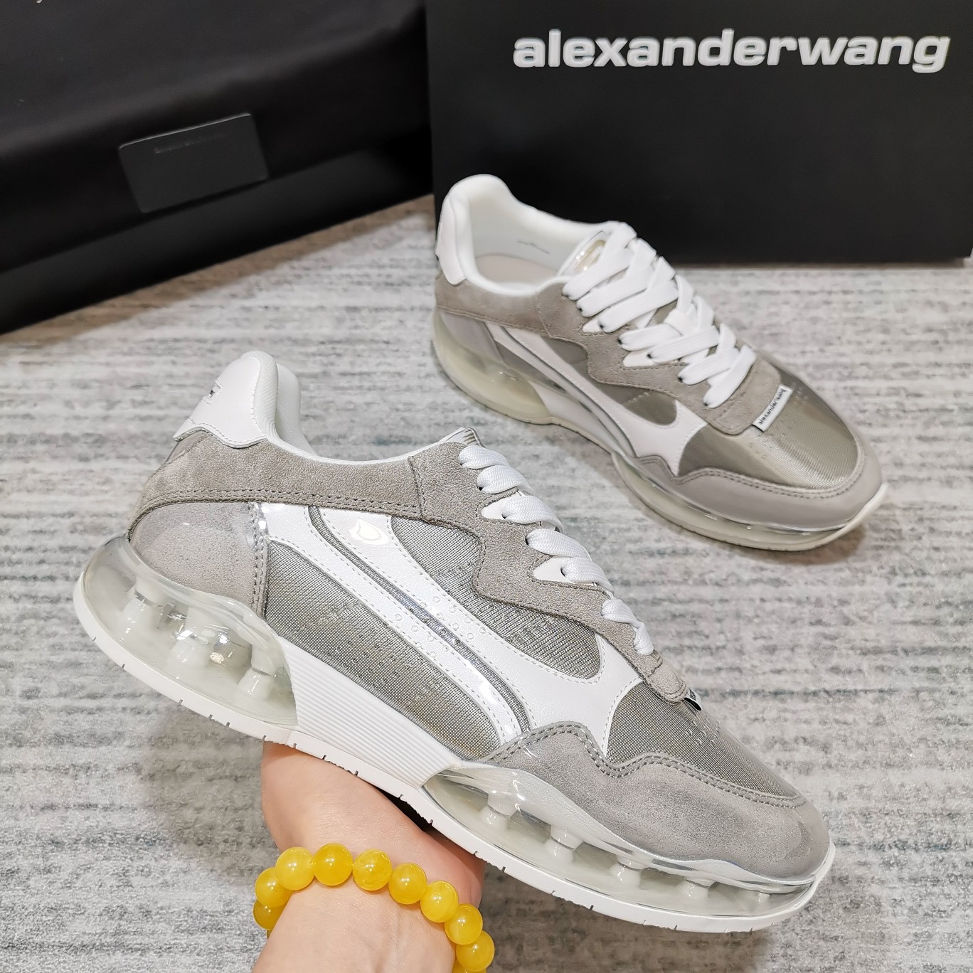 [ALEXANDERWANG] 알렉산더왕 스타디움 그레이 스니커즈 남녀공용