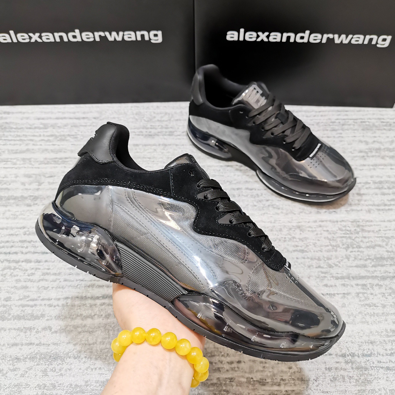 [ALEXANDERWANG] 알렉산더왕 스타디움 블랙 스니커즈 남녀공용