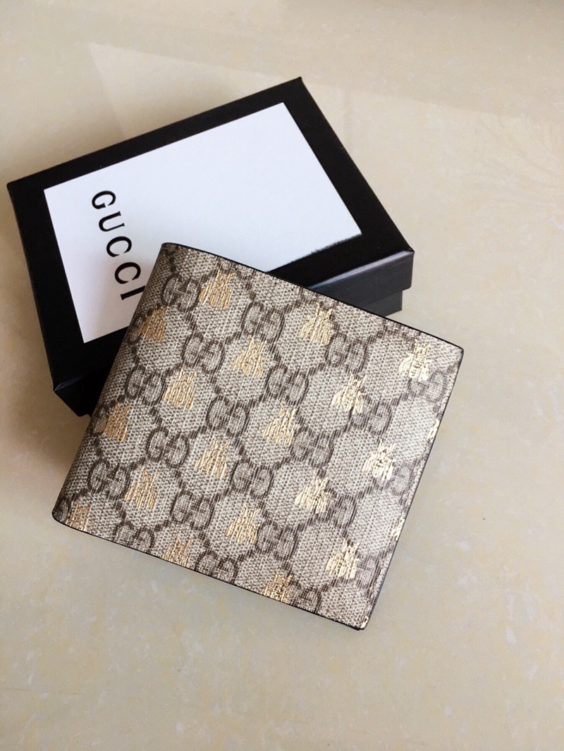 [GUCCI] 구찌 꿀벌 스타 프린트 반지갑 495055