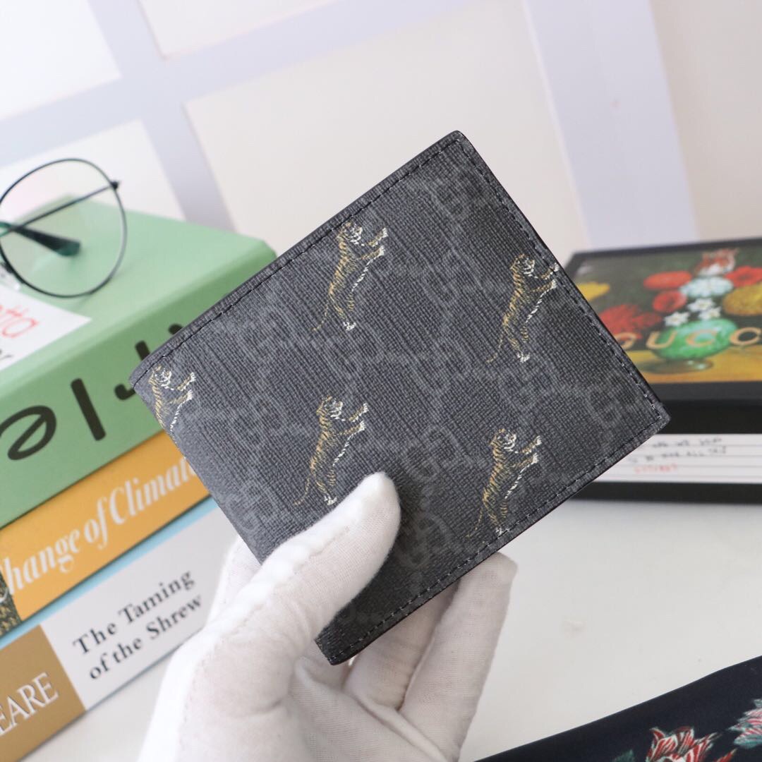 [GUCCI] 구찌 GG 수프림 타이거 프린트 반지갑 575133