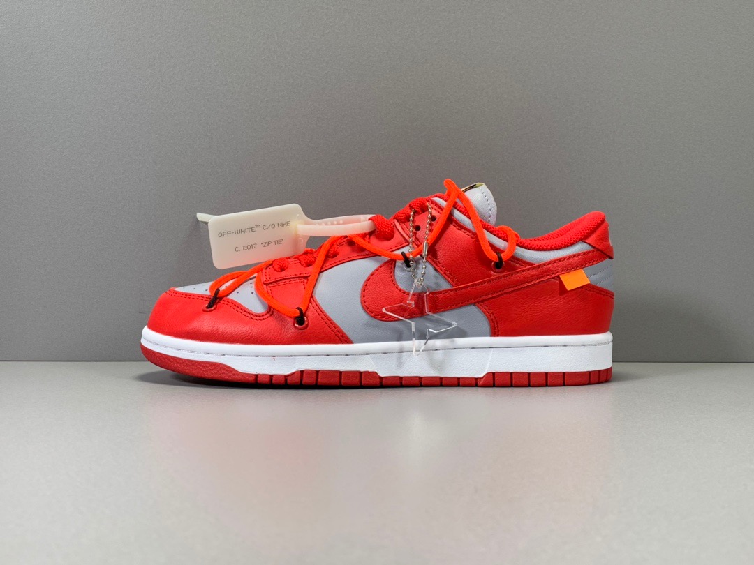 [NIKE] 나이키 X 오프화이트 SB 덩크 로우 유니버시티 레드 CT0856-600 남녀공용 (X공장)