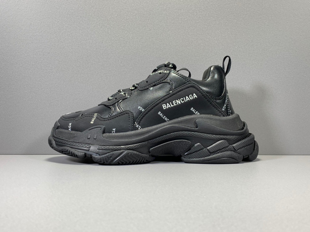 [BALENCIAGA] 20SS 발렌시아가 트리플S 블랙 멀티 로고 남녀공용 (ZH공장)
