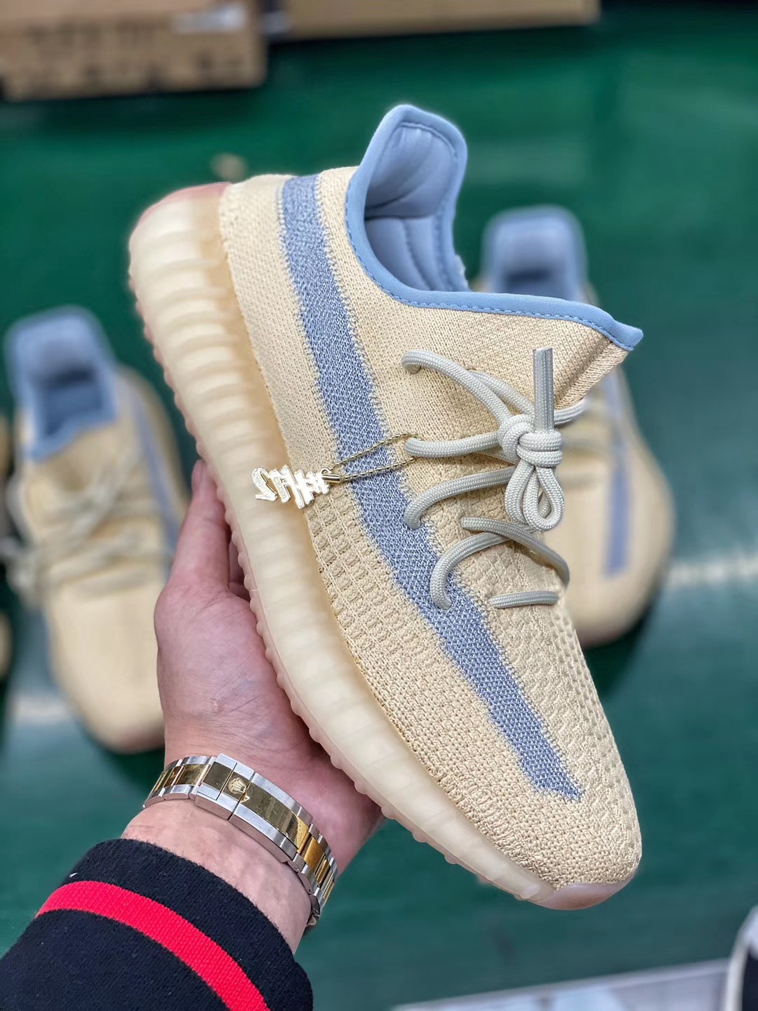 [ADIDAS] 아디다스 X 이지부스트 350 V2 린넨 FY5158 남성용 (H12공장)