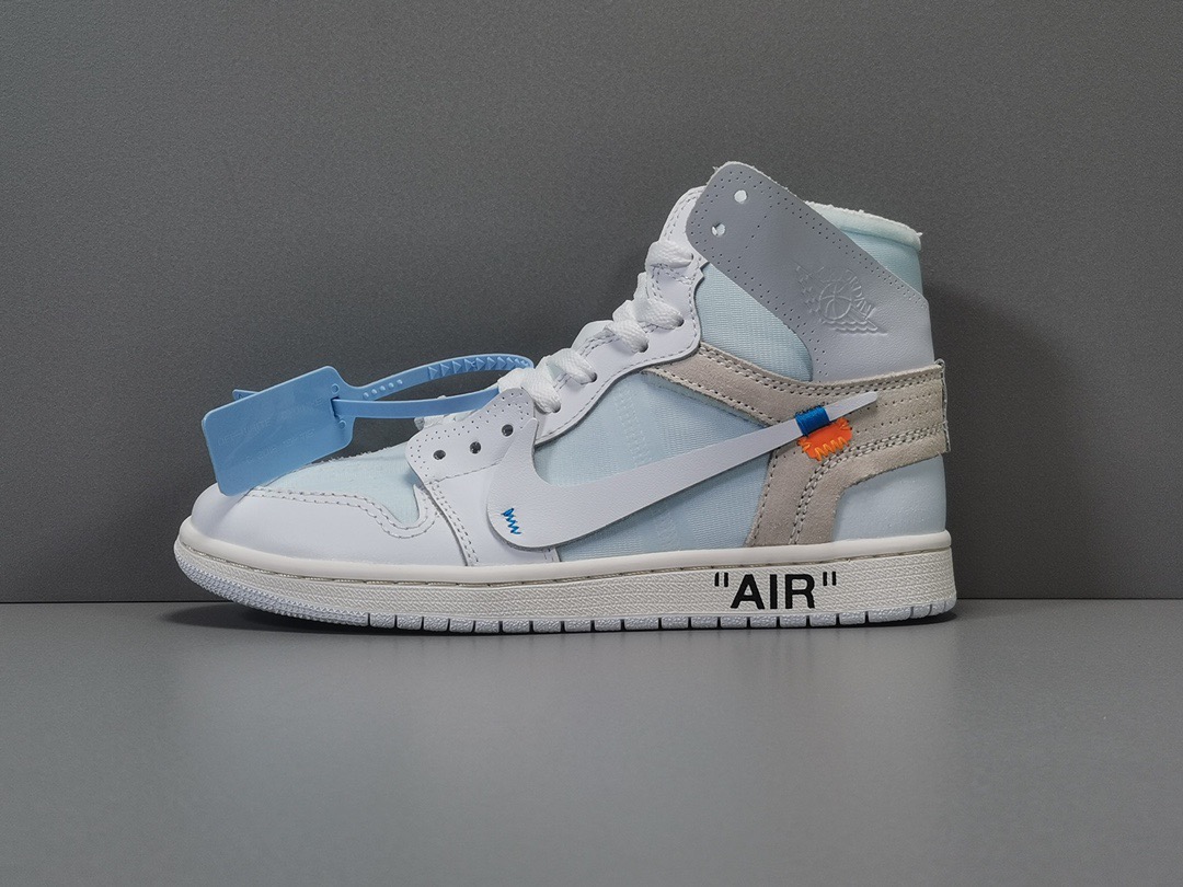 [AIR JORDAN] 오프화이트 X 에어조던1 레트로 하이 OG 화이트 AQ0818-100 남녀공용 (PKgod버전)