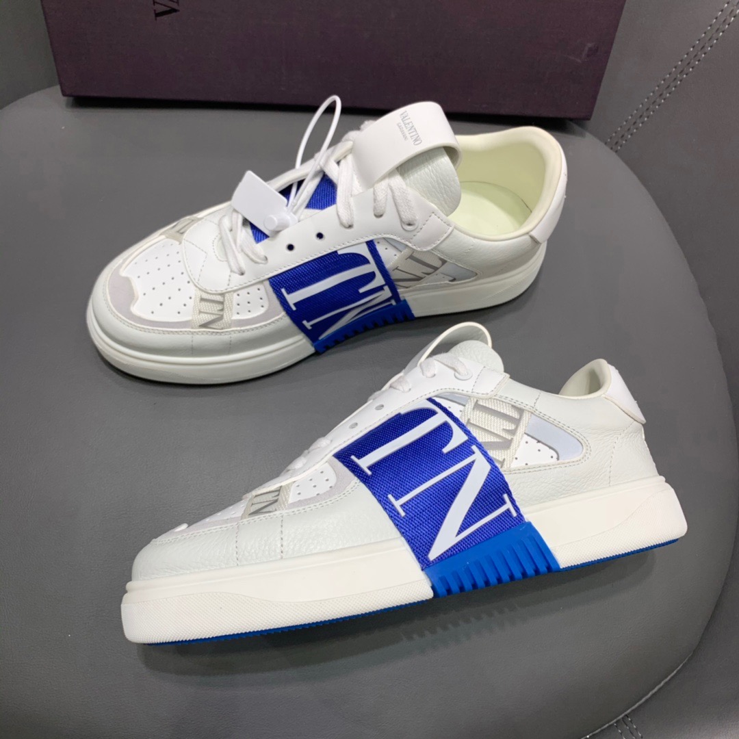 [VALENTINO] 20SS 발렌티노 VL7N 밴딩 스니커즈 화이트/블루 남성용