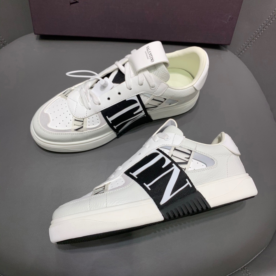 [VALENTINO] 20SS 발렌티노 VL7N 밴딩 스니커즈 화이트/블랙 남성용