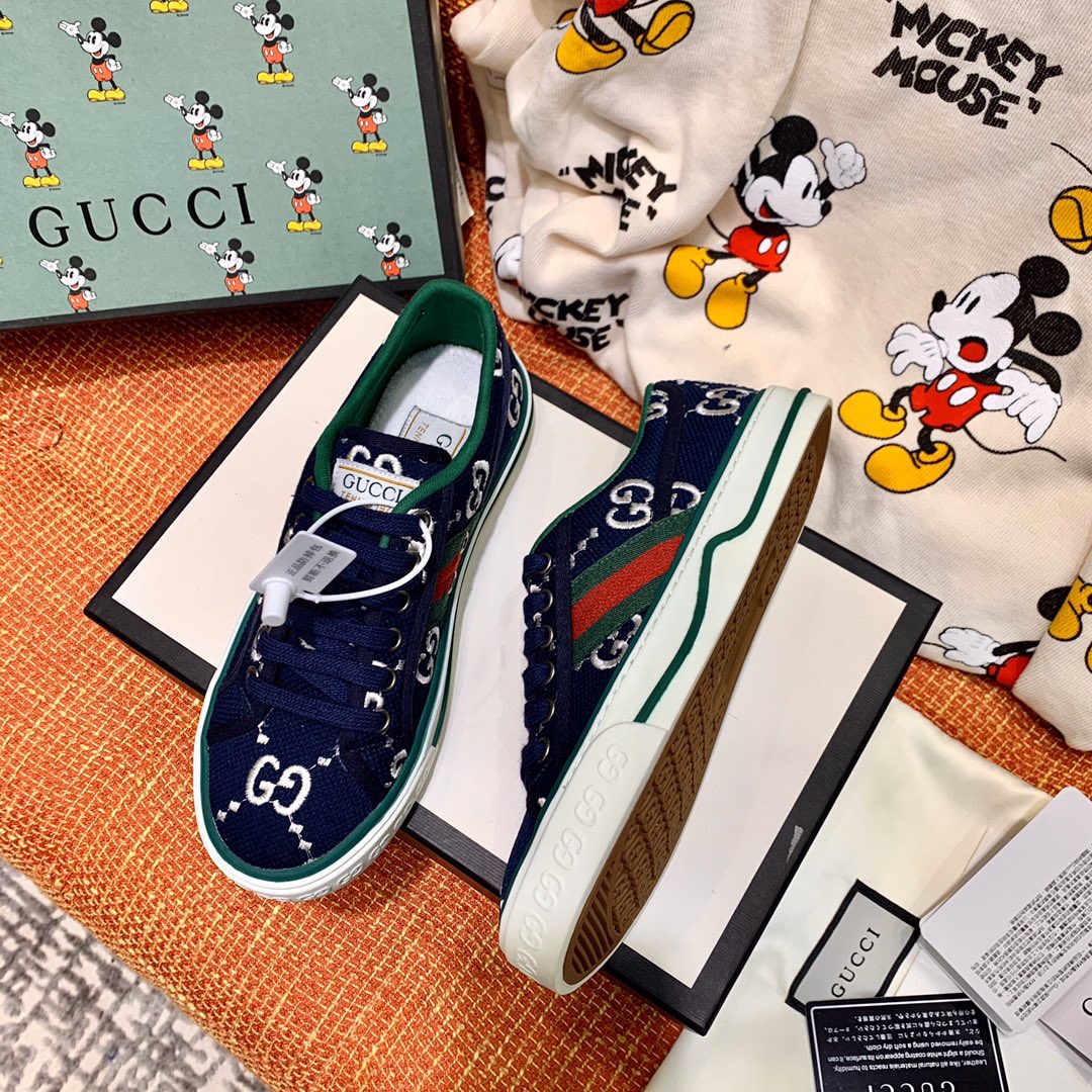[GUCCI] 20SS 구찌 X 디즈니 테니스 1977 스니커즈 GG 블루 남녀공용
