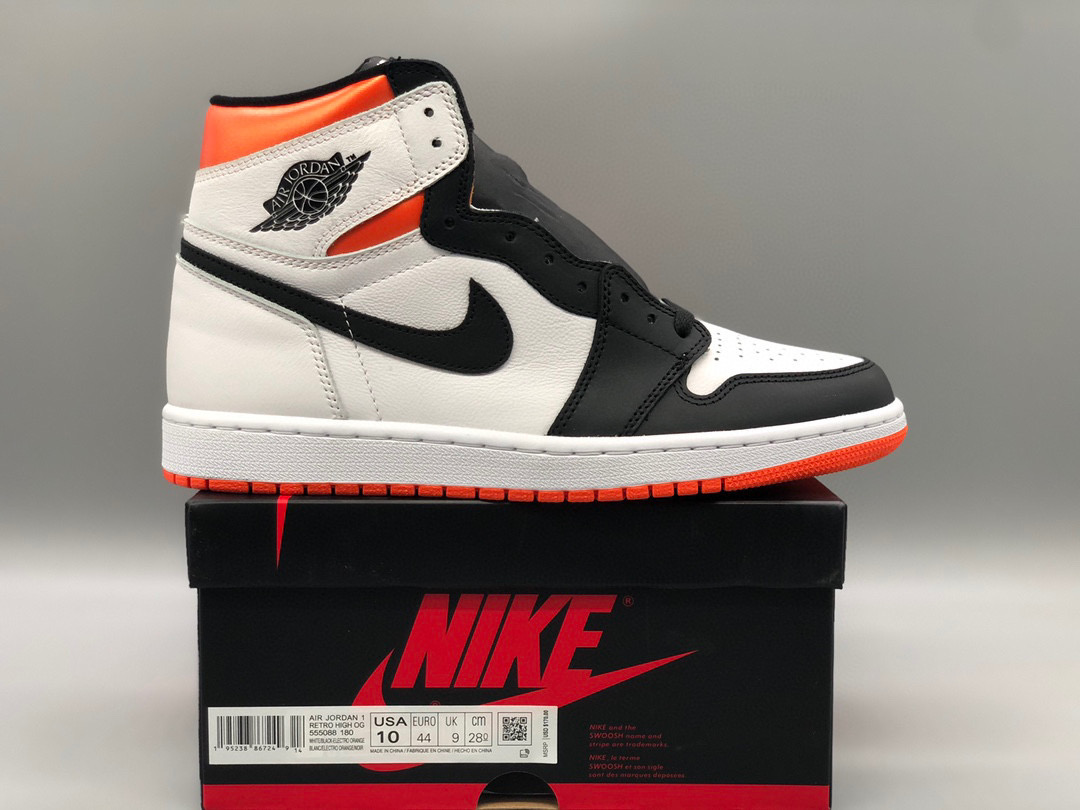 [AIR JORDAN] 에어조던1 레트로 하이 일렉트로 오렌지 555088-180 남녀공용 (OG공장)