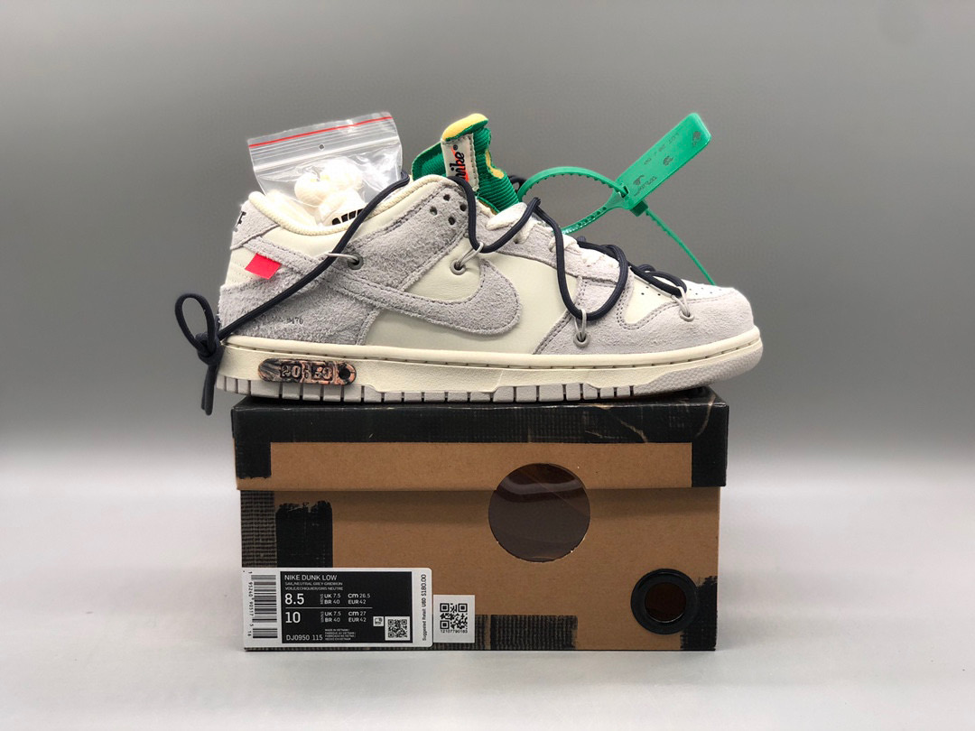 [NIKE] 오프화이트 x 나이키 덩크 로우 더 50 로트 20 The 50 DJ0950-115 남녀공용 (PKgod버전)