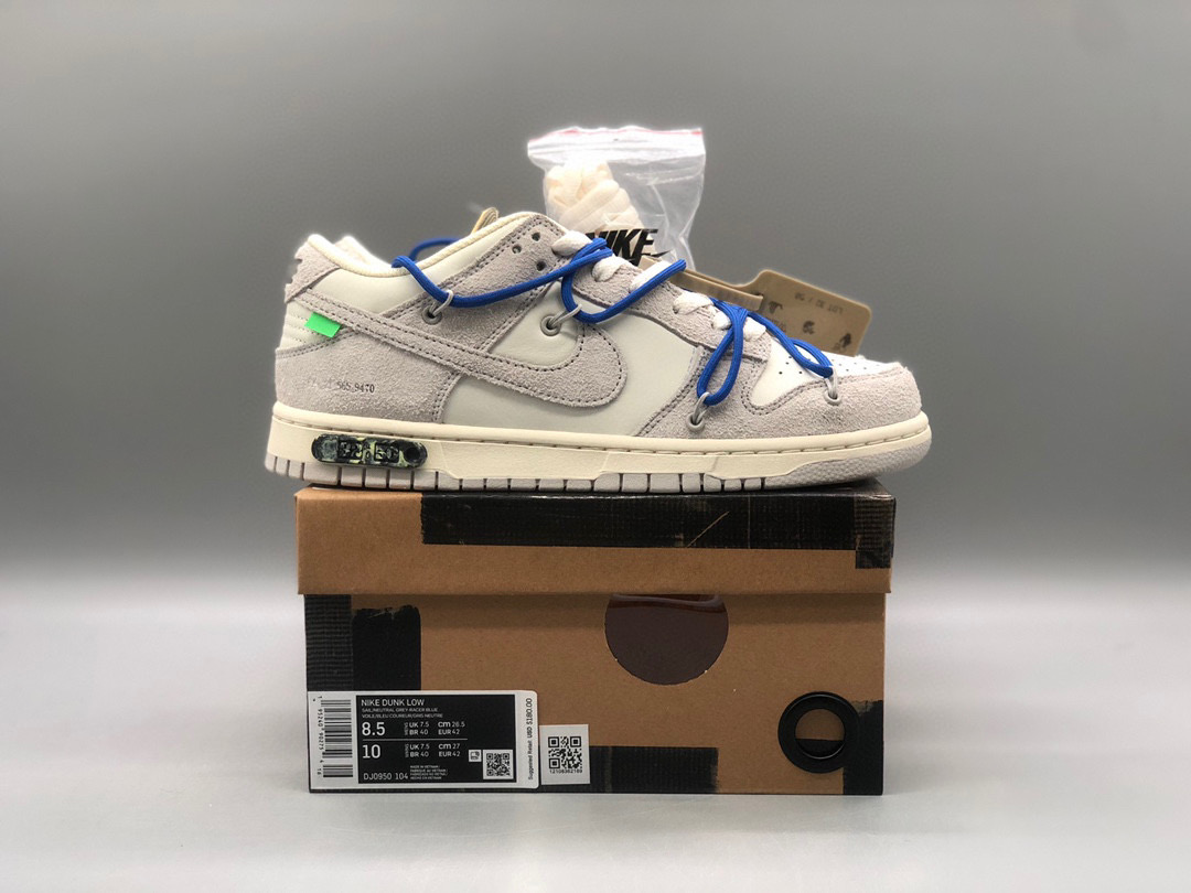 [NIKE] 오프화이트 x 나이키 덩크 로우 더 50 로트 32 The 50 DJ0950-104 남녀공용 (PKgod버전)